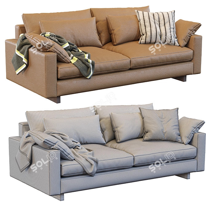 West Elm Harmony Sofa: Timeless Elegance 3D model image 5
