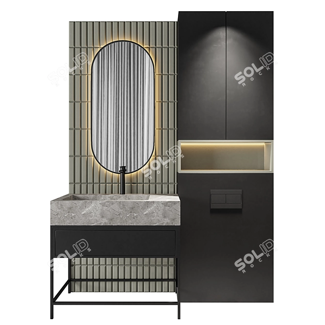 Luxury 3Dmax Bathroom Model 3D model image 1