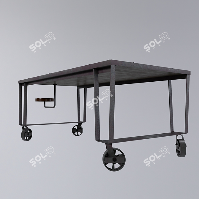 Spacious Workbench 205x90 cm 3D model image 2