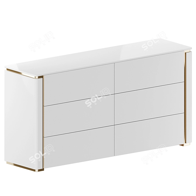 Frandiss Modern Drawer Chest 3D model image 1