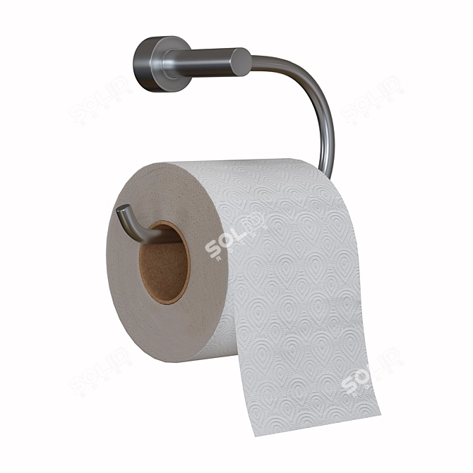 Premium Absorbent Toilet Paper 3D model image 2