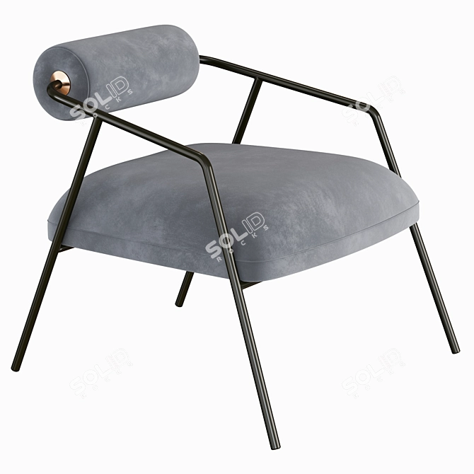 Modern Millimeter-Sized CYRUS Chair 3D model image 1