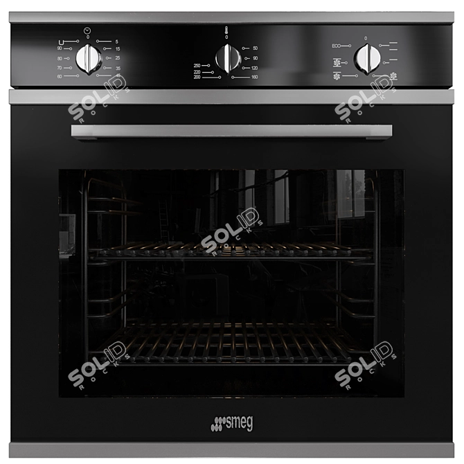 Sleek Smeg Oven, Steam Oven, & Coffeemaker 3D model image 2