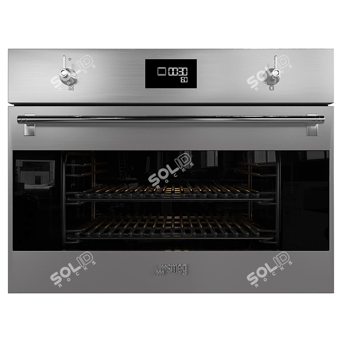 Sleek Smeg Oven, Steam Oven, & Coffeemaker 3D model image 4