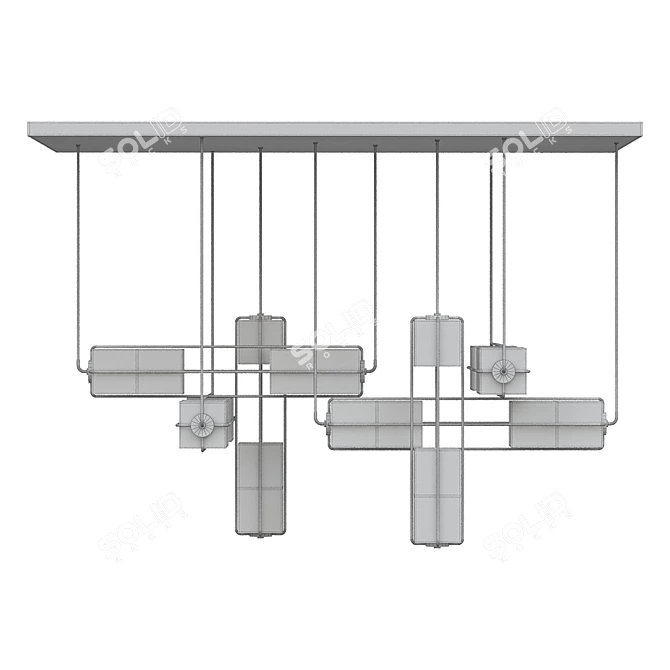 Elegant ALICE Chandelier: A Timeless Statement 3D model image 2