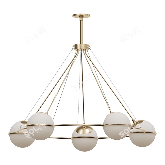 Elegant Hathoway Chandelier 3D model image 1