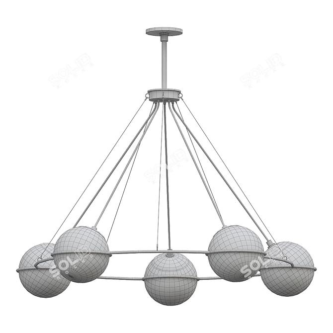 Elegant Hathoway Chandelier 3D model image 2