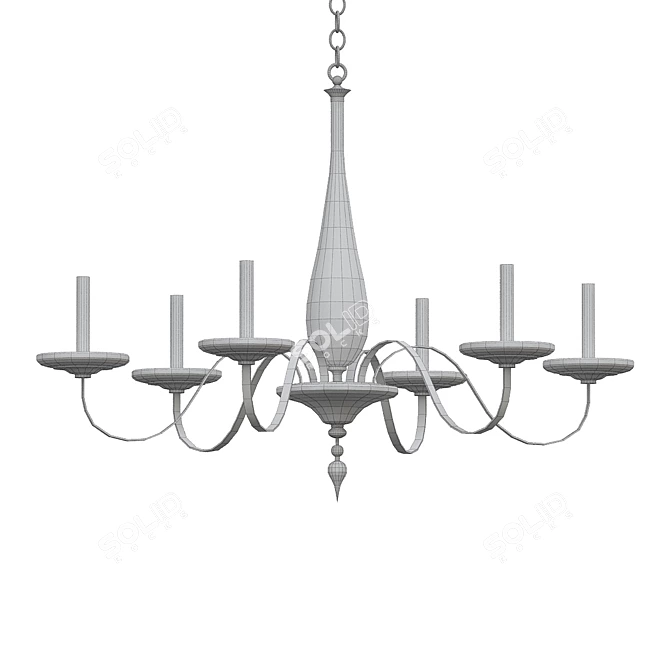 Elegant Vicenza Chandelier 3D model image 2