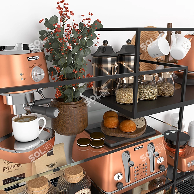 Premium Kitchen Set: High-Quality, Compatible with All Kitchen Styles 3D model image 4