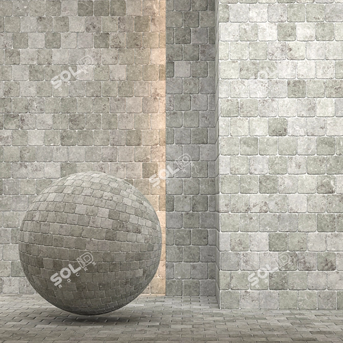 Seamless Pavement Texture 3D model image 1