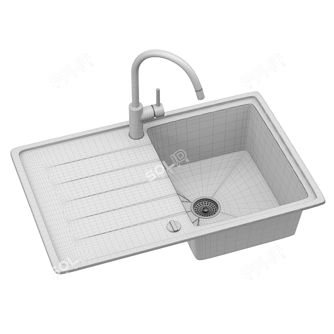 Schock ELEMENT D-100S: Premium Sink Excellence 3D model image 4