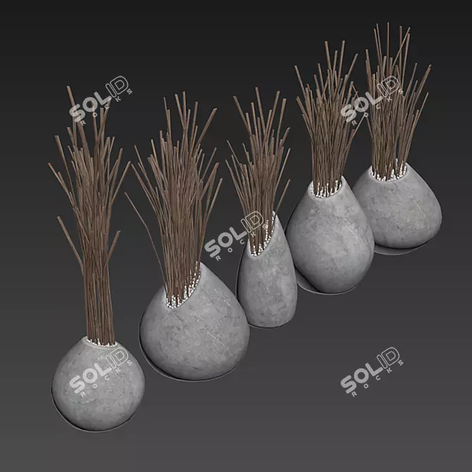 Contemporary Branch Slice Vase 3D model image 6