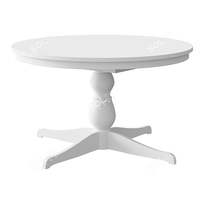 INGATORP Extendable Dining Table - Elegant and Functional 3D model image 1