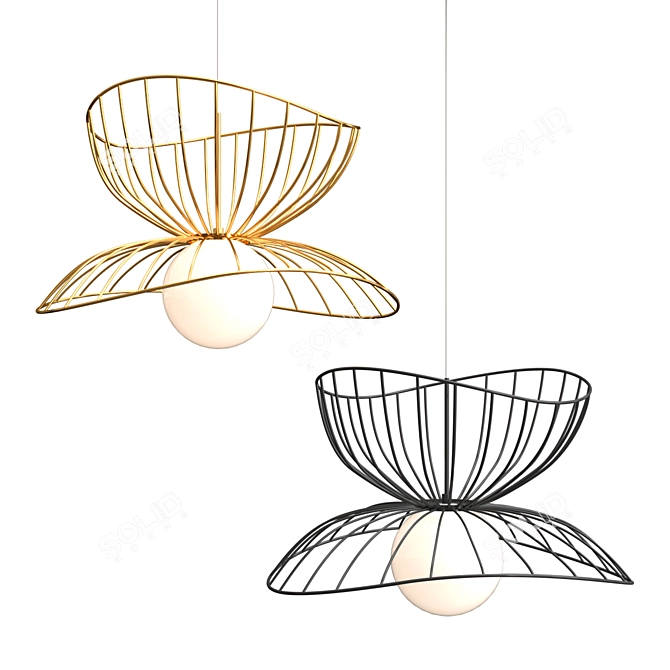 Elegant Simris Chandelier 3D model image 1