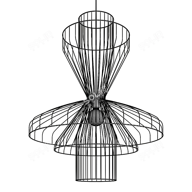 Suspended Elegance: PARACHUTE Chandelier 3D model image 2