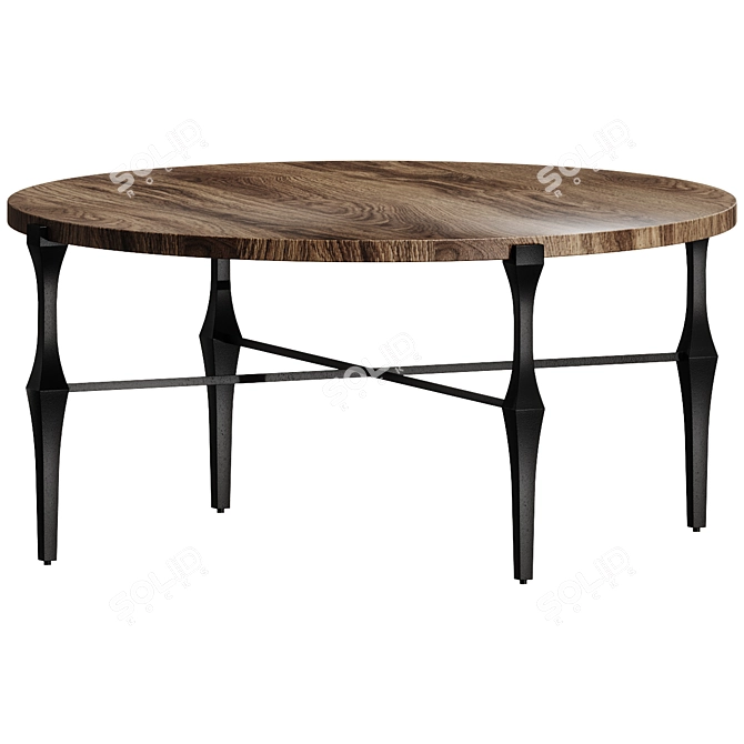 Elegant Kitts Round Coffee Table 3D model image 1