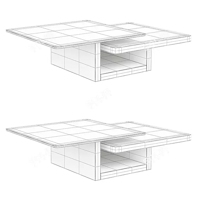 Sleek Modrest Echelon Coffee Table 3D model image 2