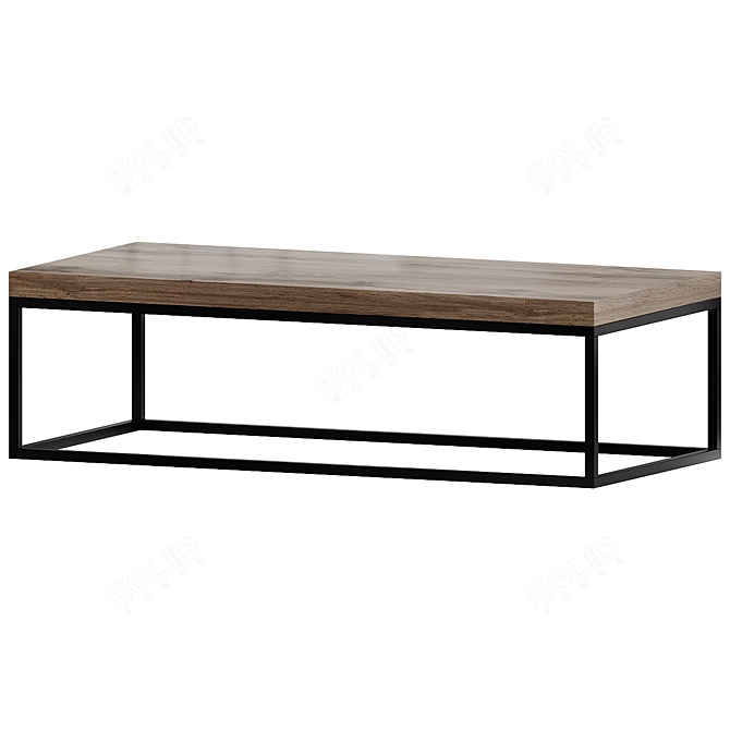 Malcolm Outdoor Rectangular Coffee Table 3D model image 1