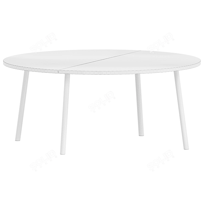 Sleek Round Emeco Coffee Table 3D model image 2