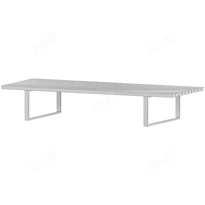 Bower Rectangular Coffee Table 3D model image 2