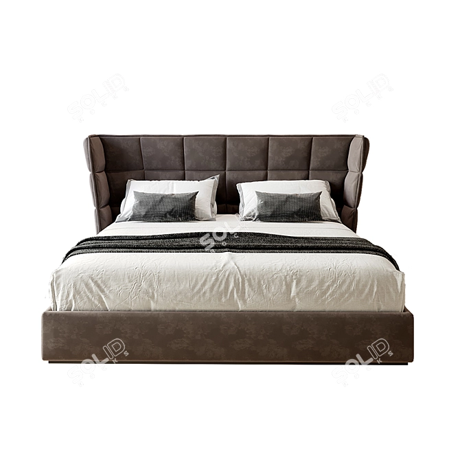 Luxury B&B Italia Husk Bed 3D model image 1