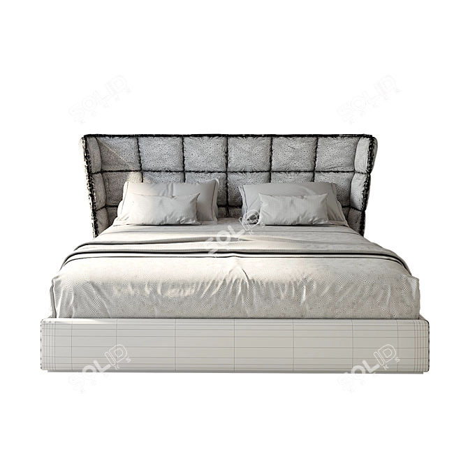 Luxury B&B Italia Husk Bed 3D model image 3