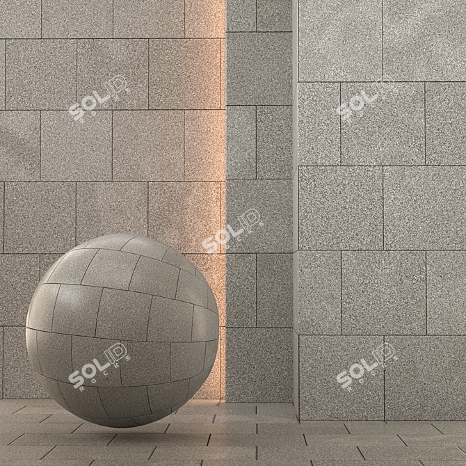 Seamless Pavement Texture 3D model image 1