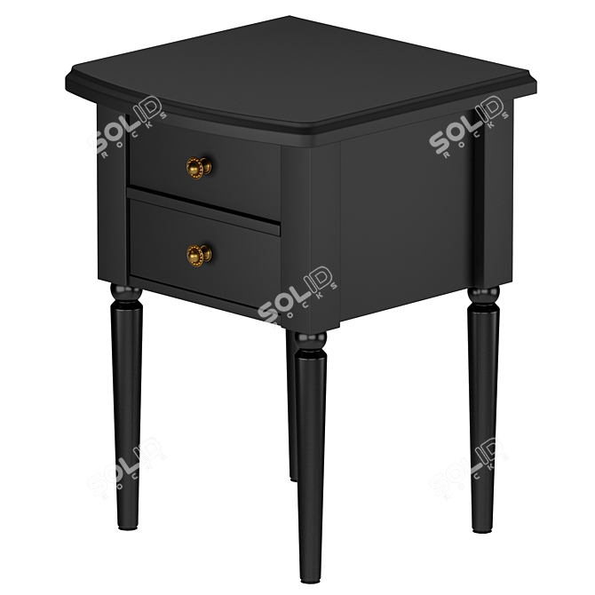 Stylish Blues Bedside Table 3D model image 3