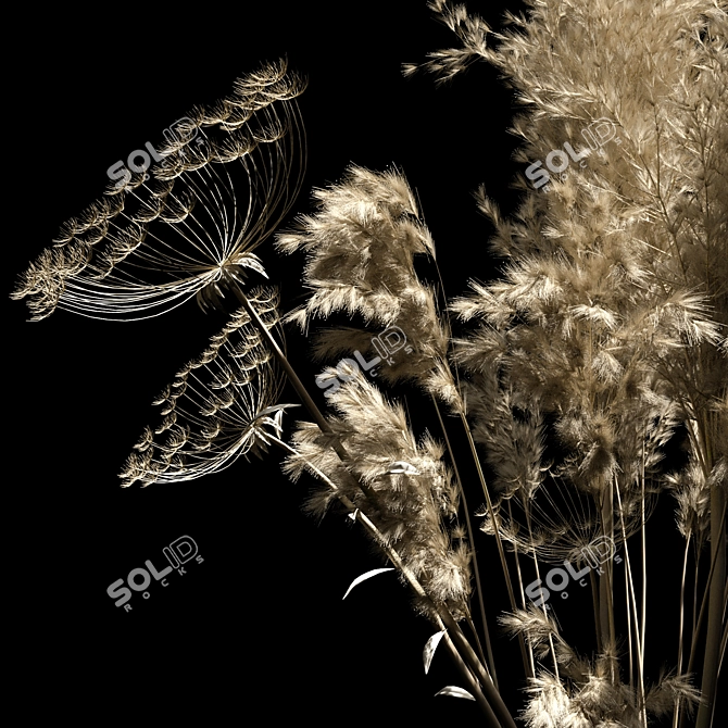 2018 Dried Flowers: Stunning PBR-Ready Decor 3D model image 2