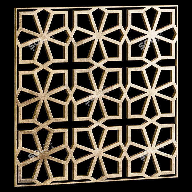 Title: Decorative Square Panels - Set of 22 3D model image 5