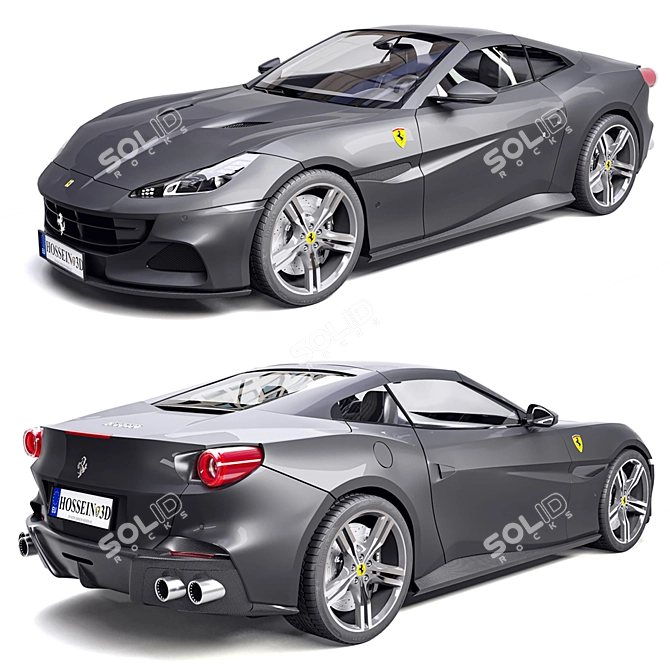 Ferrari Portofino: Exquisite 3D Model 3D model image 2