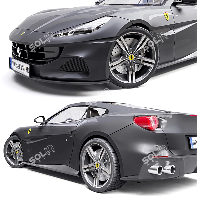 Ferrari Portofino: Exquisite 3D Model 3D model image 5