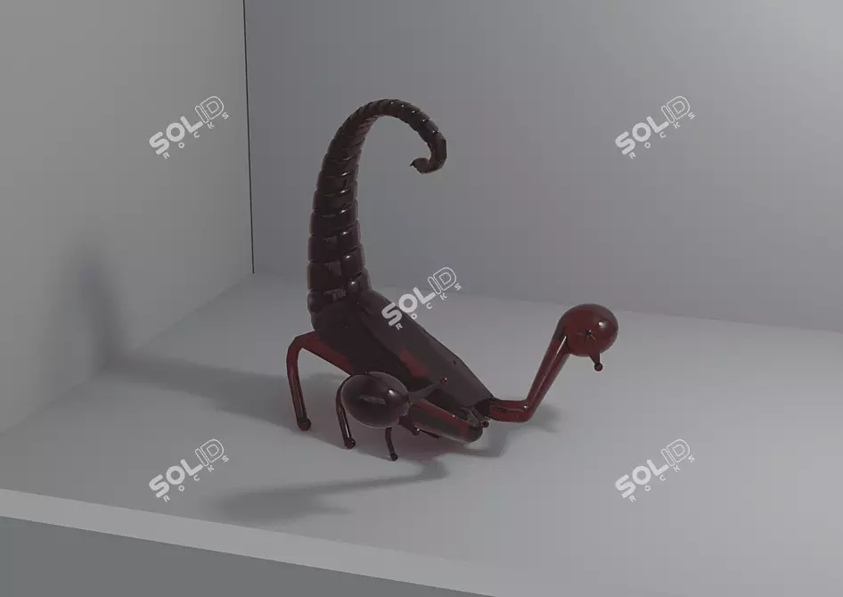 Glass Scorpion Sculpture 3D model image 1