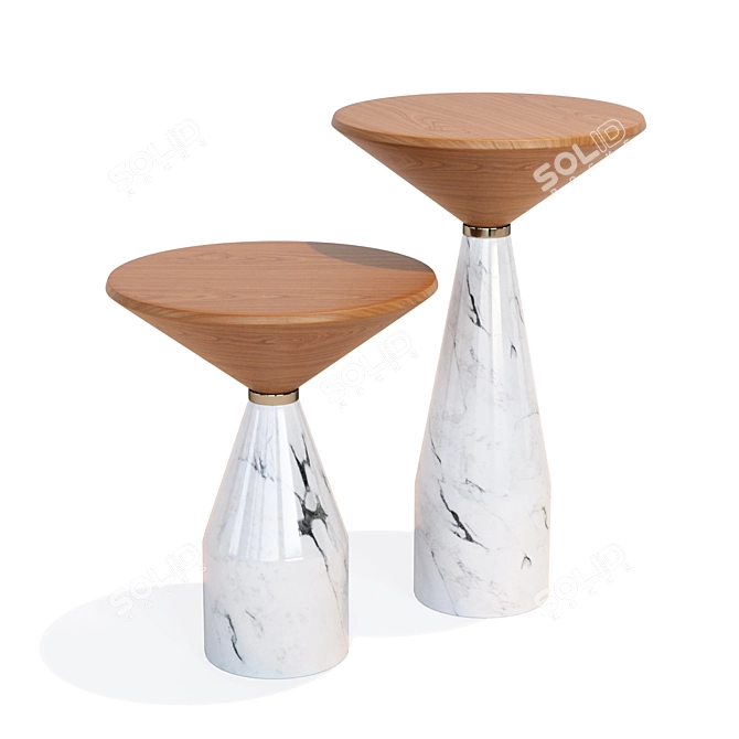 Miniature Coffee Table Duo: Morelato Cino 3D model image 1