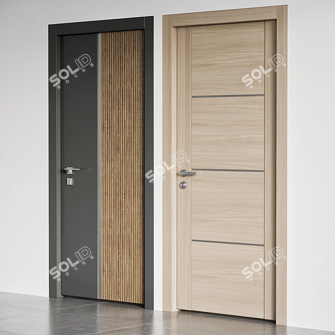  Modernistic Door 01: V-Ray & Corona Compatible 3D model image 2