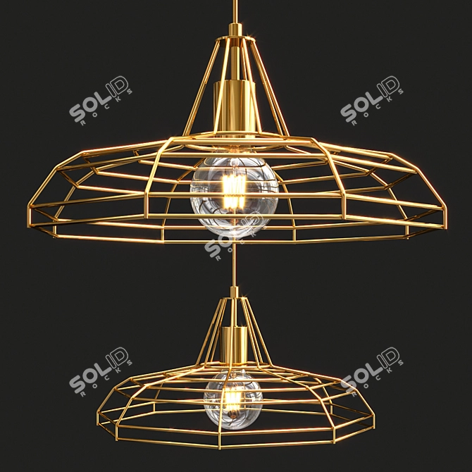 Elegant SONAR Chandelier: Illuminate in Style 3D model image 1