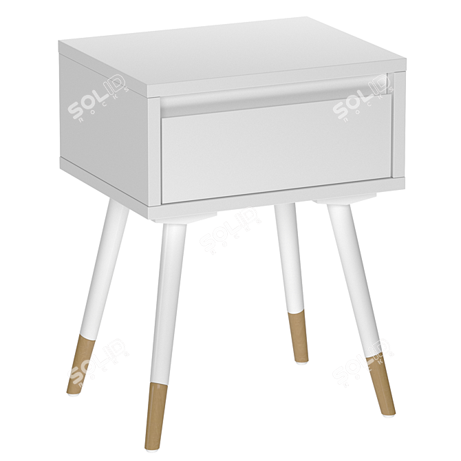 Janik Bedside Table: Stylish and Practical 3D model image 1