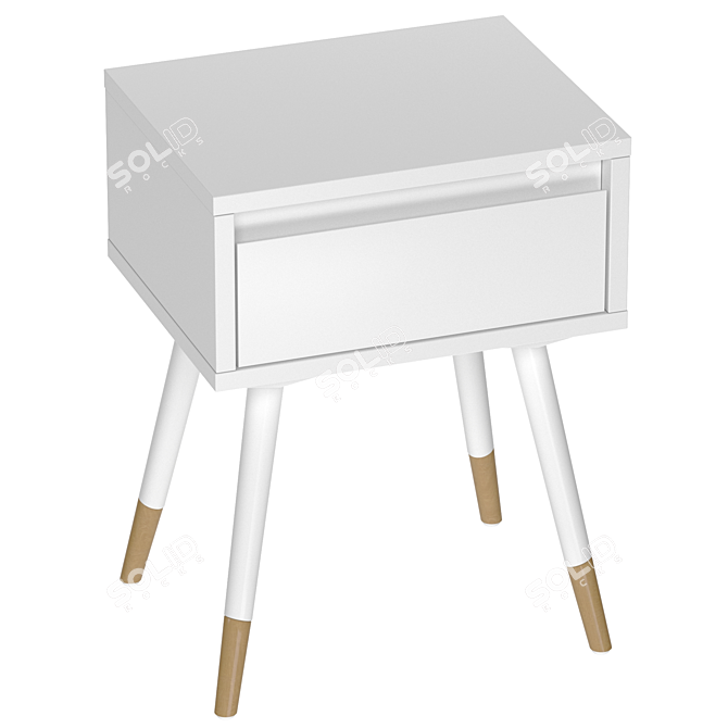 Janik Bedside Table: Stylish and Practical 3D model image 2