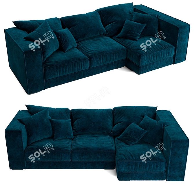 Modern Comfort: Baxter Budapest Sofa 3D model image 1