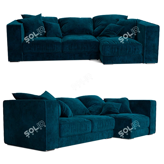 Modern Comfort: Baxter Budapest Sofa 3D model image 2