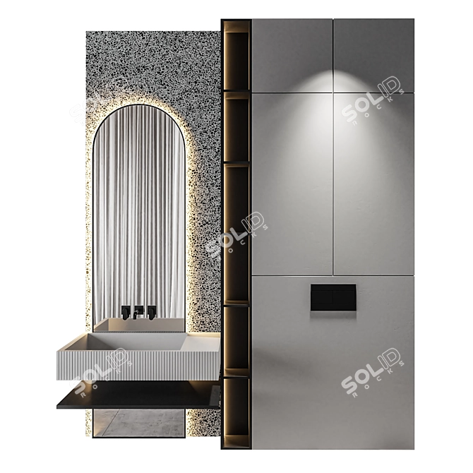 Luxury 3D Bathroom Design 3D model image 1