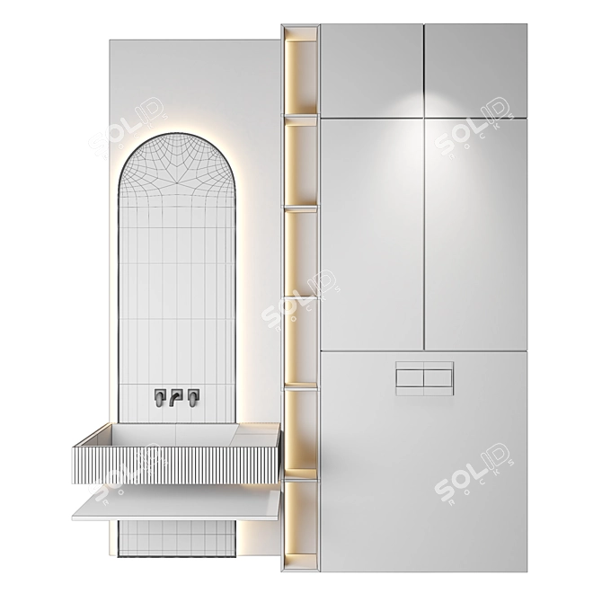 Luxury 3D Bathroom Design 3D model image 2