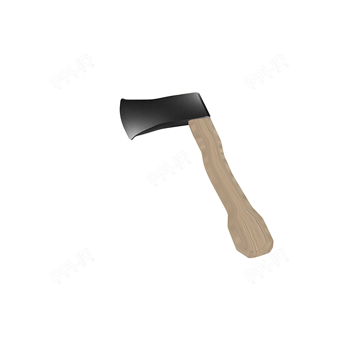 Wooden Hatchet: Durable and Versatile 3D model image 2