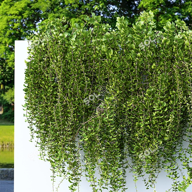 Elevate Your Space with Artificial Hanging Plants 3D model image 4