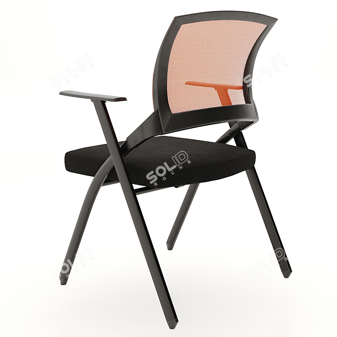 Modern Ergonomic Chair with Adjustable Features 3D model image 4