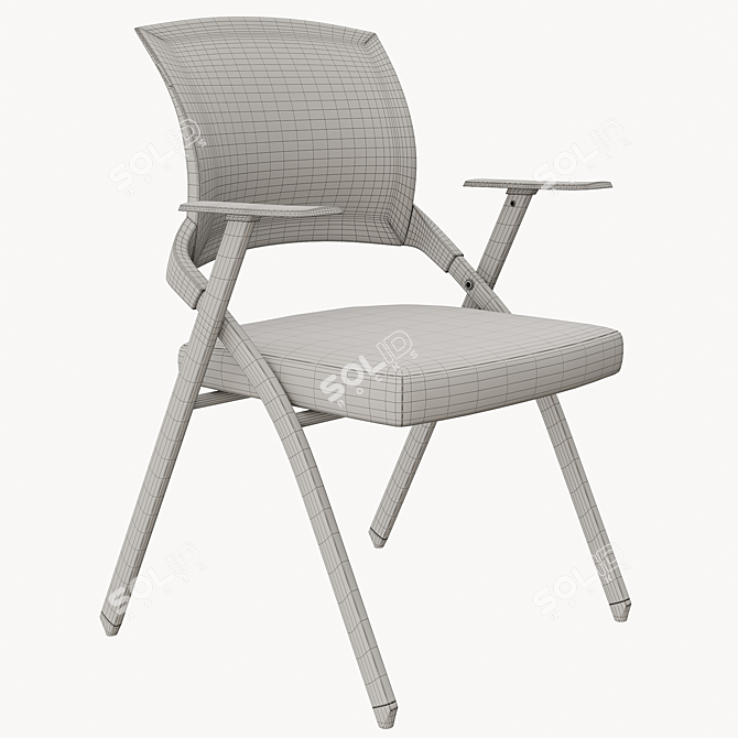 Modern Ergonomic Chair with Adjustable Features 3D model image 5