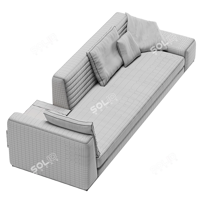 Modern Minotti Roger Sofa Set 3D model image 4