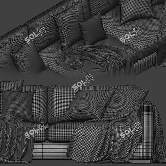 Flexform Magnum Chaise Longue: Stylish Comfort for Your Space 3D model image 5