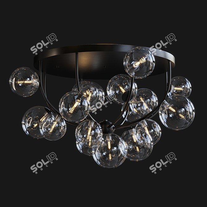 Stylish Octo Lona Ceiling Lamp 3D model image 1