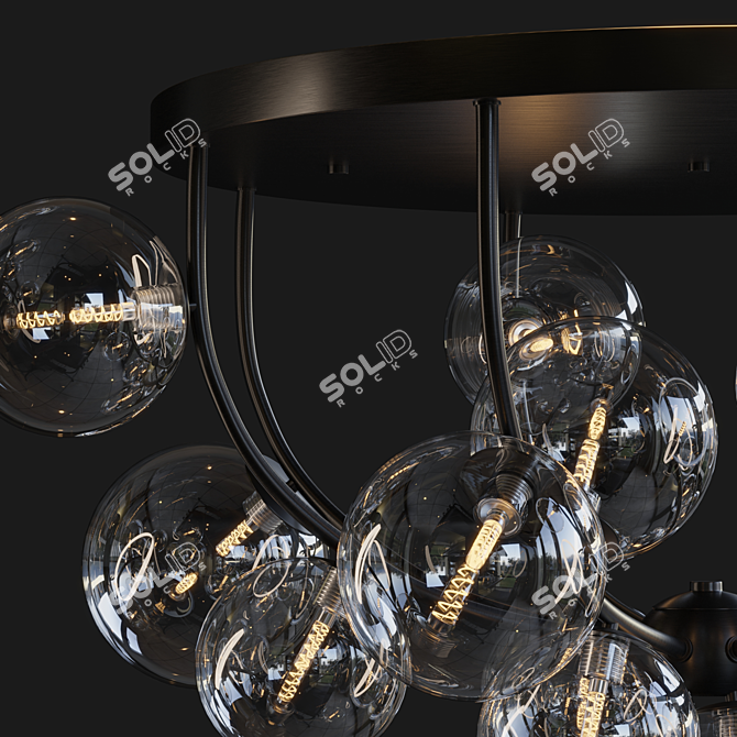 Stylish Octo Lona Ceiling Lamp 3D model image 10